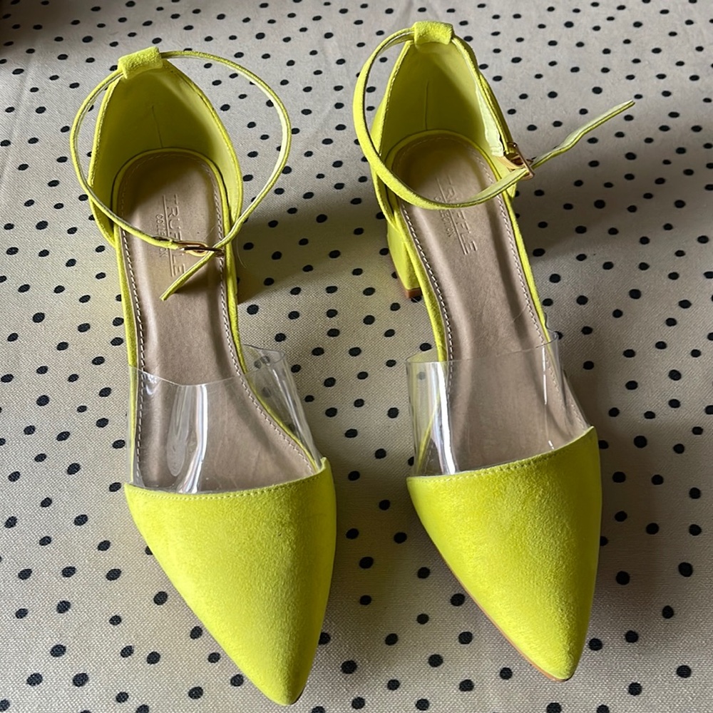 Neon yellow suede shoes TRUFFLE